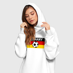 Женское худи-платье Football Germany, цвет: белый — фото 2