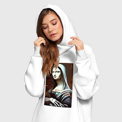 Женское худи-платье Mona Lisa from Elm street - horror, цвет: белый — фото 2