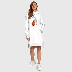 Женское худи-платье Доктор и клизма, цвет: белый — фото 2
