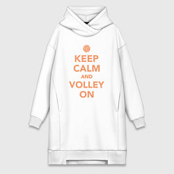 Женская толстовка-платье Keep calm and volley on