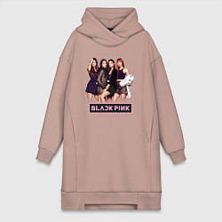 Женская толстовка-платье Rose Blackpink kpop