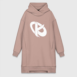 Женское худи-платье Karmine Corp, цвет: пыльно-розовый