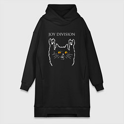 Женская толстовка-платье Joy Division rock cat