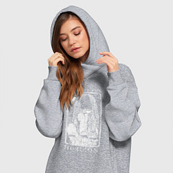 Женское худи-платье Bring Me the Horizon girl, цвет: меланж — фото 2