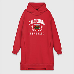 Женское худи-платье Cali republic, цвет: красный