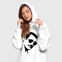Женское худи-платье Queen head, цвет: белый — фото 2