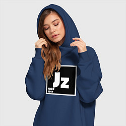 Женское худи-платье Jazz 1917, цвет: тёмно-синий — фото 2