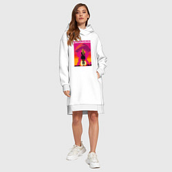 Женское худи-платье Барбенгеймер, цвет: белый — фото 2