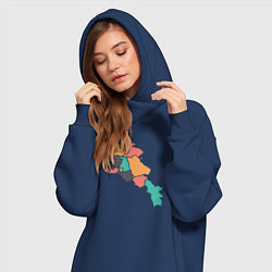 Женское худи-платье Области Армении, цвет: тёмно-синий — фото 2