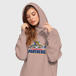 Женское худи-платье Florida panthers - hockey team, цвет: пыльно-розовый — фото 2