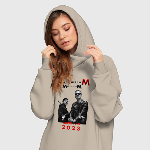 Женская толстовка-платье Depeche Mode 2023 Memento Mori - Dave & Martin 03 / Миндальный – фото 3