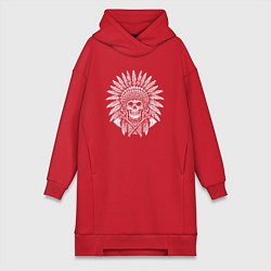 Женская толстовка-платье Мёртвый индеец