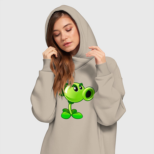 Женская толстовка-платье Повторитель горохострел / Миндальный – фото 3