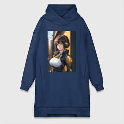 Женская толстовка-платье Стимпанк девушка аниме