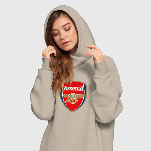 Женская толстовка-платье Arsenal fc sport / Миндальный – фото 3