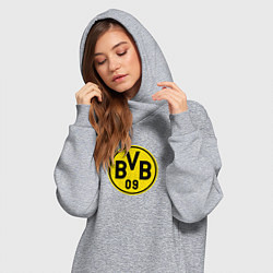 Женское худи-платье Borussia fc sport, цвет: меланж — фото 2
