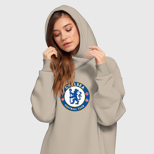 Женская толстовка-платье Chelsea fc sport / Миндальный – фото 3