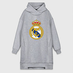 Женское худи-платье Real madrid fc sport, цвет: меланж