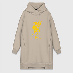 Женское худи-платье Liverpool sport fc, цвет: миндальный