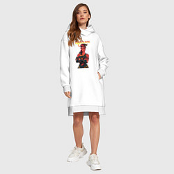 Женское худи-платье Карлах - врата балдура, цвет: белый — фото 2