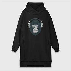 Женская толстовка-платье Monkey music