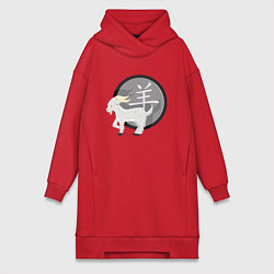 Женская толстовка-платье Год козы на китайском