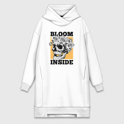 Женское худи-платье Bloom inside, цвет: белый