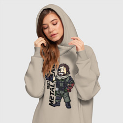 Женское худи-платье Vault - Snake solid, цвет: миндальный — фото 2