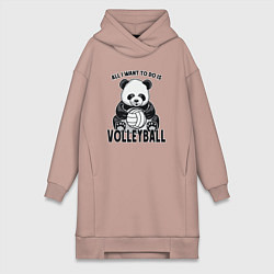 Женская толстовка-платье Panda volleyball