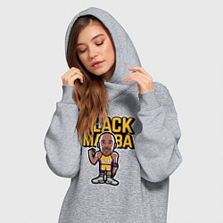 Женское худи-платье Kobe black mamba, цвет: меланж — фото 2