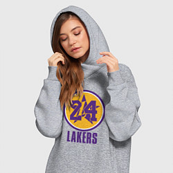 Женское худи-платье 24 Lakers, цвет: меланж — фото 2