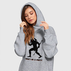 Женское худи-платье Космический охотник, цвет: меланж — фото 2