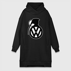 Женское худи-платье Volkswagen grenade, цвет: черный