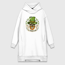 Женское худи-платье St Patrick day, цвет: белый