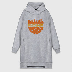 Женское худи-платье Phoenix basketball city, цвет: меланж