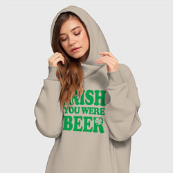 Женское худи-платье Irish you were beer, цвет: миндальный — фото 2