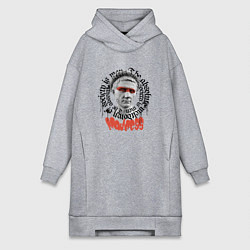 Женское худи-платье Римский император Калигула с граффики, цвет: меланж