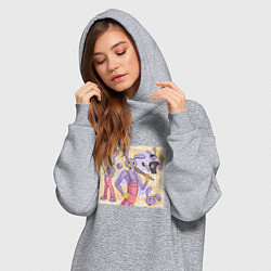 Женское худи-платье Джекс Удивительный цифровой цирк, цвет: меланж — фото 2