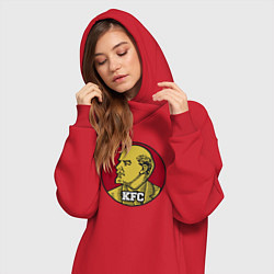 Женское худи-платье Lenin KFC, цвет: красный — фото 2