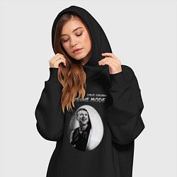 Женское худи-платье Depeche Mode - Dave Gahan egg, цвет: черный — фото 2