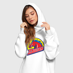 Женское худи-платье Mustang horse, цвет: белый — фото 2