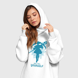 Женское худи-платье Frieren dont kill yourself, цвет: белый — фото 2