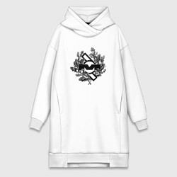 Женская толстовка-платье Depeche Mode - Mute records logo