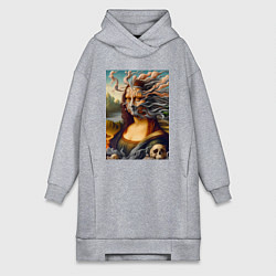 Женская толстовка-платье Mona Lisa smoke - surrealism