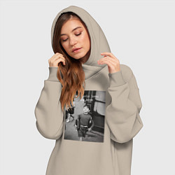 Женское худи-платье Good girls love bad boys, цвет: миндальный — фото 2