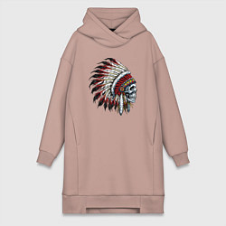 Женская толстовка-платье Dead indian