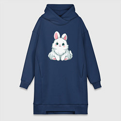 Женская толстовка-платье Пушистый аниме кролик