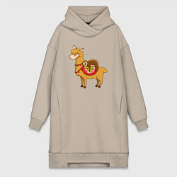 Женская толстовка-платье Лама и ленивец