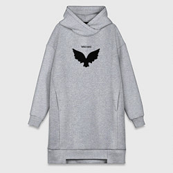 Женская толстовка-платье Дикая птица силуэт