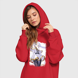 Женское худи-платье Улыбка Фрирен, цвет: красный — фото 2